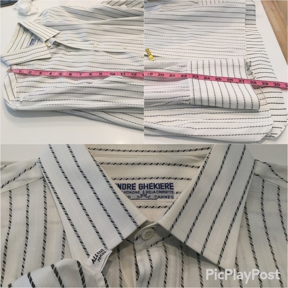 Andre Ghekiere Men Shirt, Long sleeves Cotton SZ.M - Picture 1 of 6